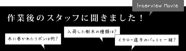作業後のスタッフに聞きました！