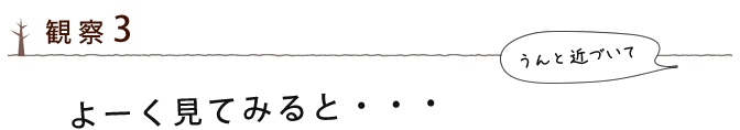 よーく見ると・・・