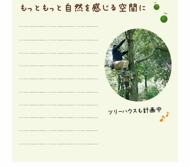 自然を感じる空間に