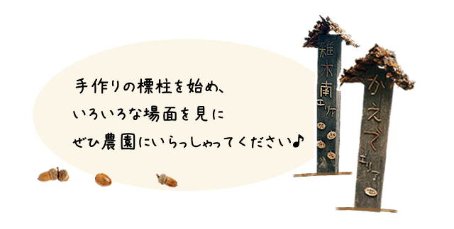 ぜひ農園にいらっしゃい