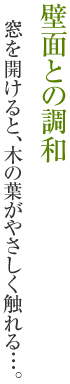 壁面との調和